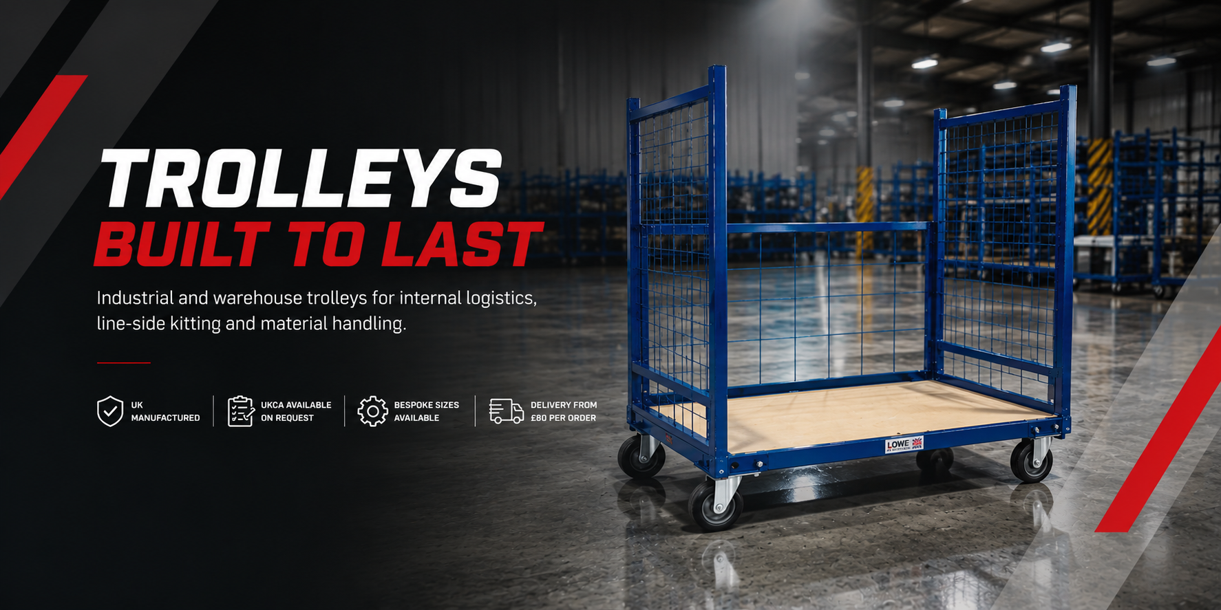 Trolleys — industrial and warehouse trolleys for internal logistics, line-side kitting and material handling